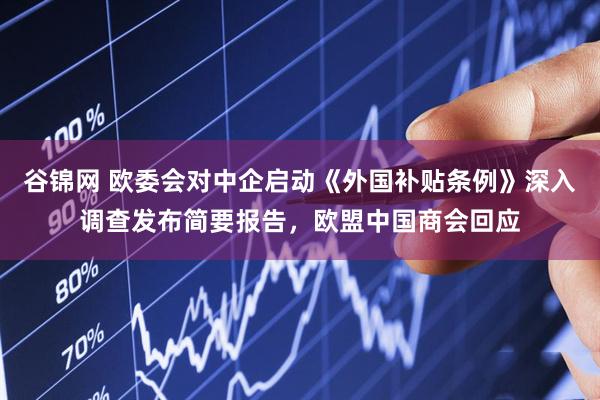 谷锦网 欧委会对中企启动《外国补贴条例》深入调查发布简要报告，欧盟中国商会回应